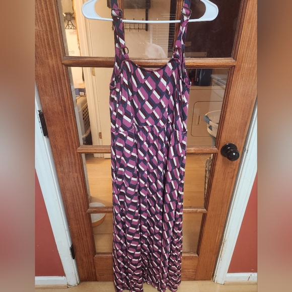 Lane Bryant Purple and White Patterned Dress - Picture 3 of 4